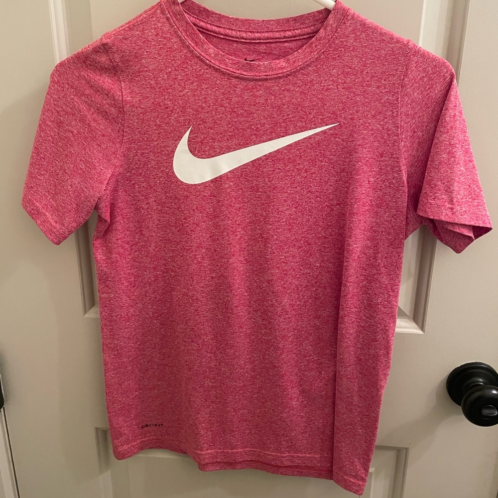 Nike Kids Heathered red Short Sleeve Tee
